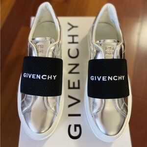 Mens Givenchy "City Court" Metallic Slip On Sneakers
